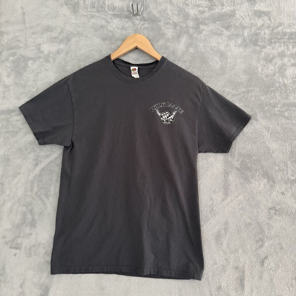 Hang Loose Maui Hawaii T Shirt Mens Large Gray Shaka Logo Fruit of the Loom